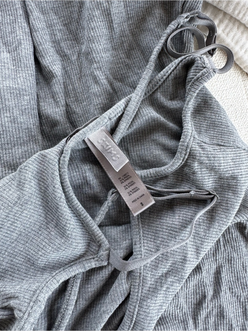 Skims soft lounge slip dress in grey